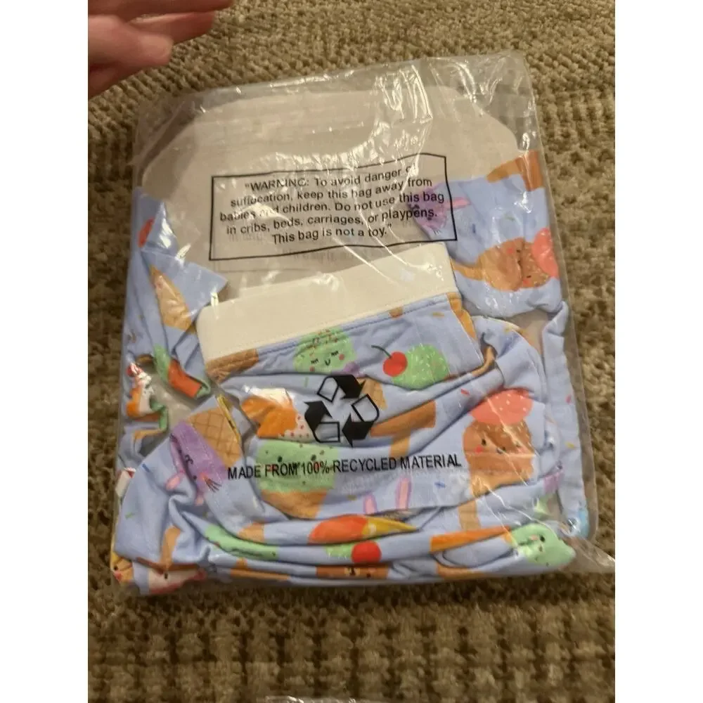 Little Sleepies Scoop Squad 2 Piece Short Sleeve Shorts Pajama Set 18-24 Months